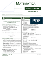 Lista Aula 12-15 Funções Domínio, Imagem, Injeção, Sobrejeção e Bijeção