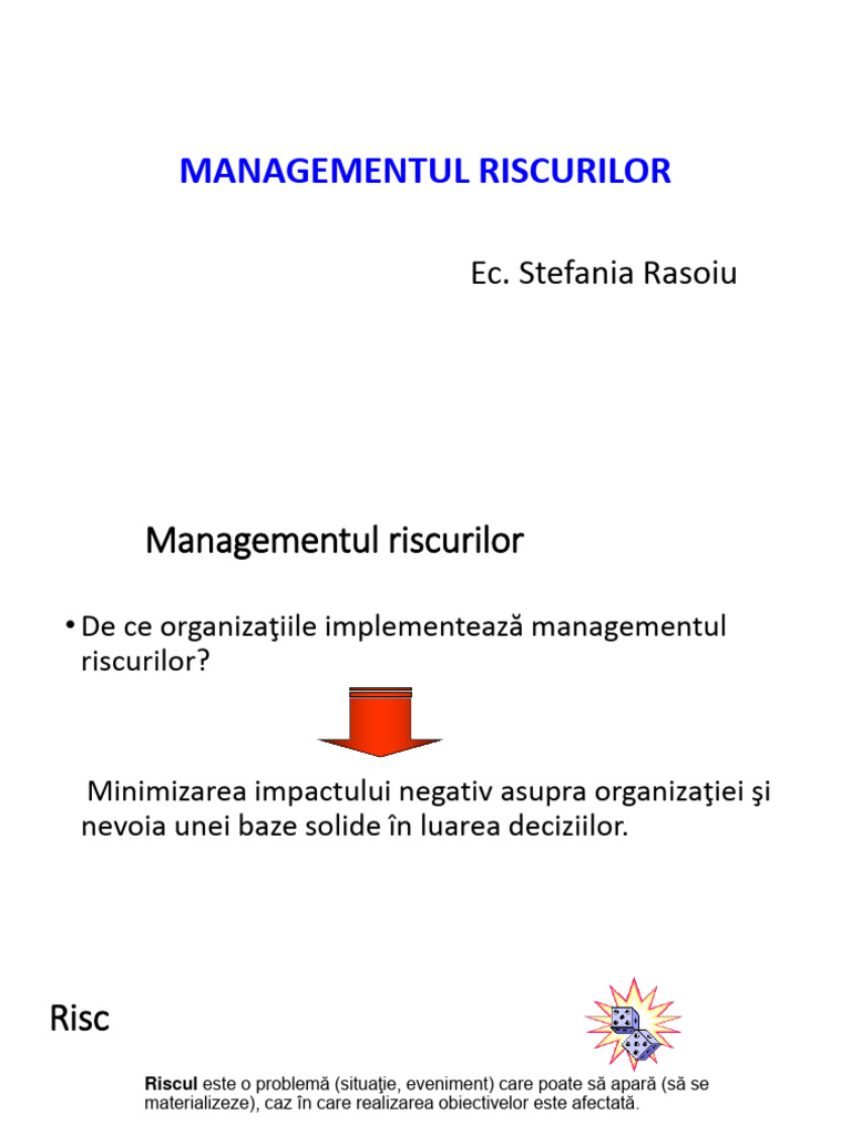 Managementul Riscurilor | PDF