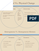 ChemicalVsPhysicalChange-HomogeneousVsHeterogenoues Mixtures Compare and Contrast