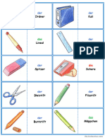 Spiele Im Deutschunterricht - Domino - Die Schulsachen