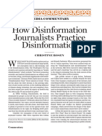 How Disinformation Journalists Practice Disinformation