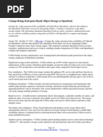 Caringo Brings Enterprise-Ready Object Storage to OpenStack