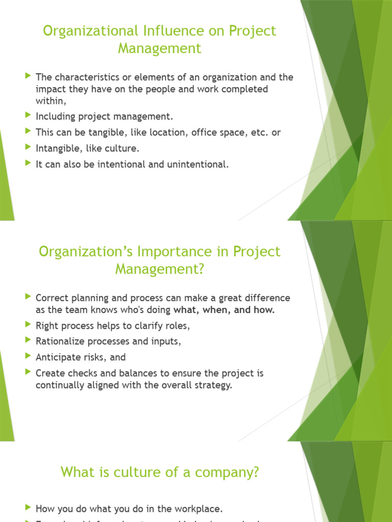 Impact of Organization on Project Management | PDF | Organizational ...