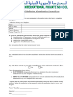 Student Medication Administration Consent Form