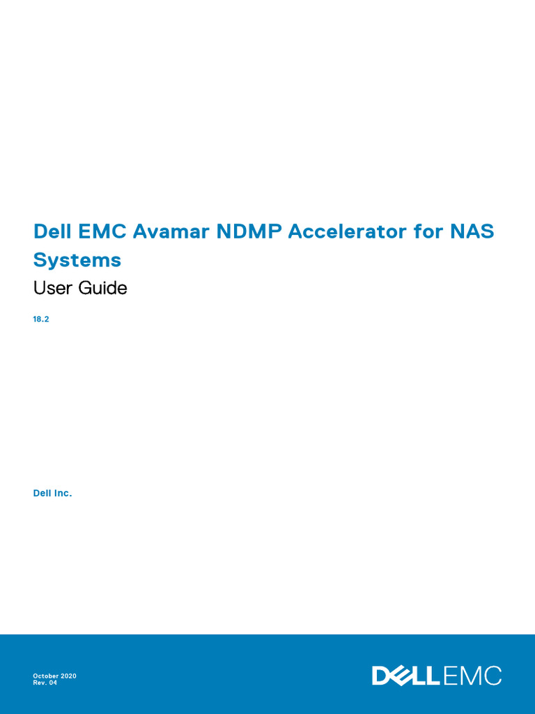 Avamar NDMP Accelerator User Guide | PDF | Backup | Computer Network
