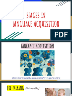 Stages in Language Acquisition