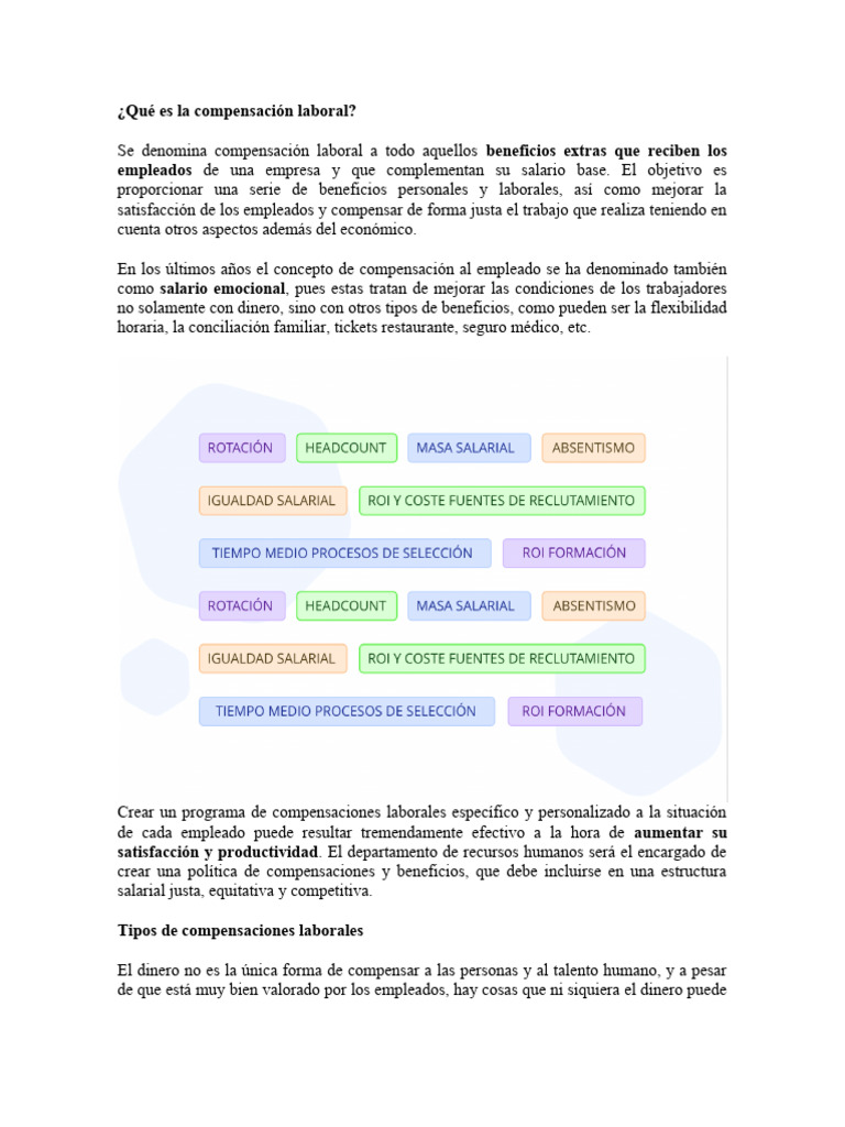 Clase No. 13 Compensación Laboral | PDF | Salario | Business
