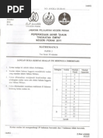 PAT FORM 4 Perak Math 2011 Paper 2