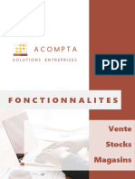 ACOMPTA - Fonctionnalités