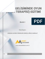 ÇOCUK GELİŞİMDE OYUN EĞİTİMİ OYUN TERAPİSİ Dökümanı