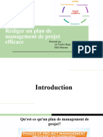 Rédiger Un Plan de Management de Projet Efficace: Présenté Par: Ait Chebri Hajar Elali Meryem