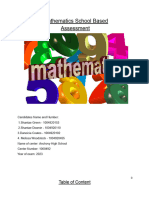 Sba Sample - Csec Math