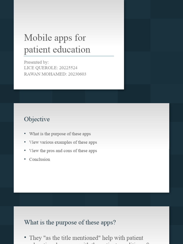 Group 30Mobile apps for patient education PDF