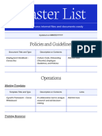 Master List Professional Doc in Cobalt Blue Traditional Corporate Style