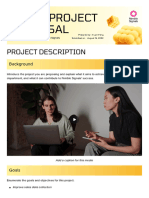 Sales Project Proposal Professional Doc in Yellow White Pink Tactile 3D Style