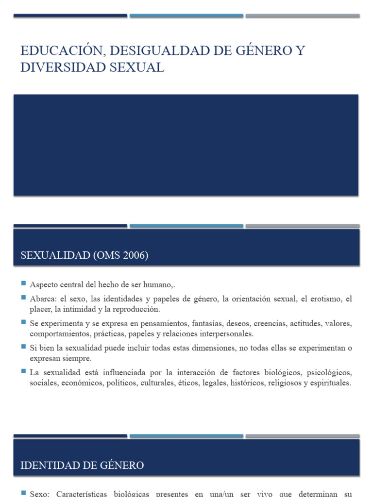 Educación, Desigualdad de Género y Diversidad Sexual | PDF | La ...