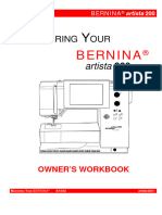 Bernina Artista 200 Sewing Machine Instruction Manual