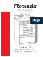 Manual de Instrucciones y Mant. Cocina Electrica Flor