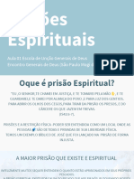 Prisões Espirituais: Aula 01 Escola de Unção Generais de Deus Encontro Generais de Deus (São Paulo Mogi Das Cruzes)