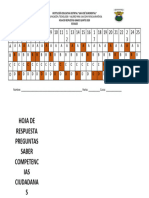 Hoja de Respuestas Competencias Ciudadanas