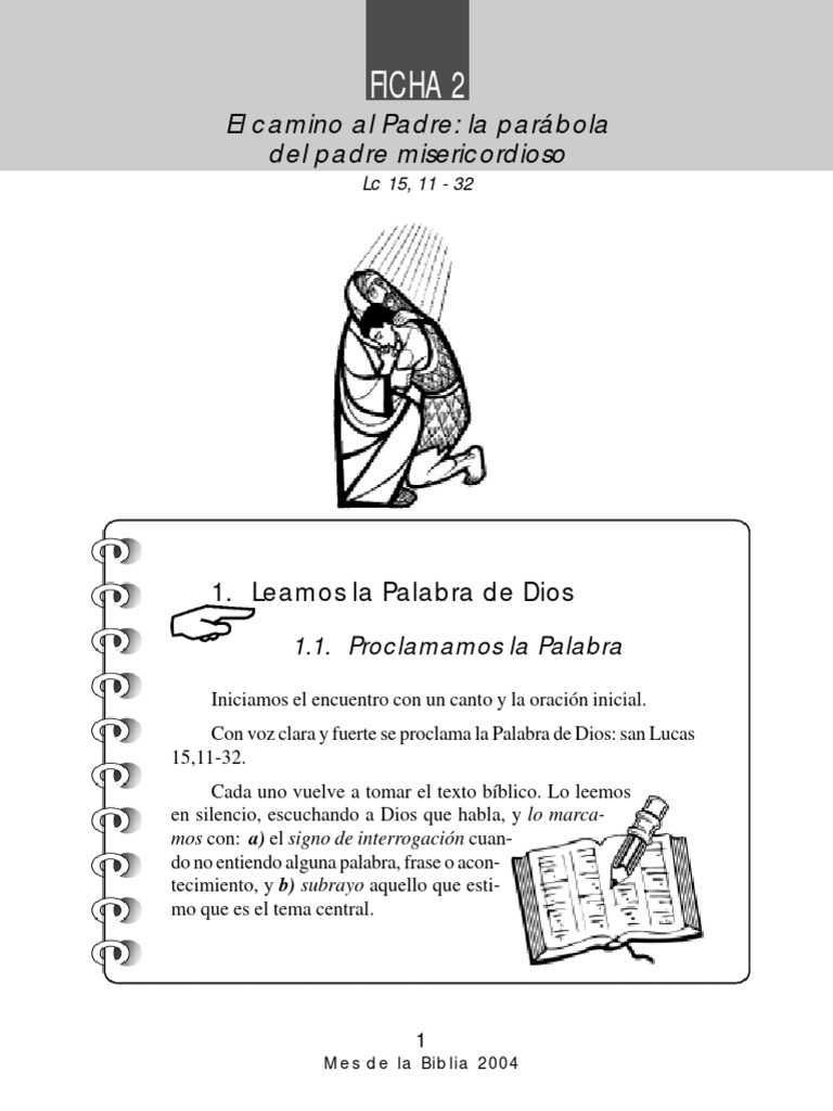 Ficha 2 El Camino Al Padre Parabola Del Padre Misericordioso Pdf