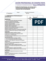 Hojas de Evaluacion