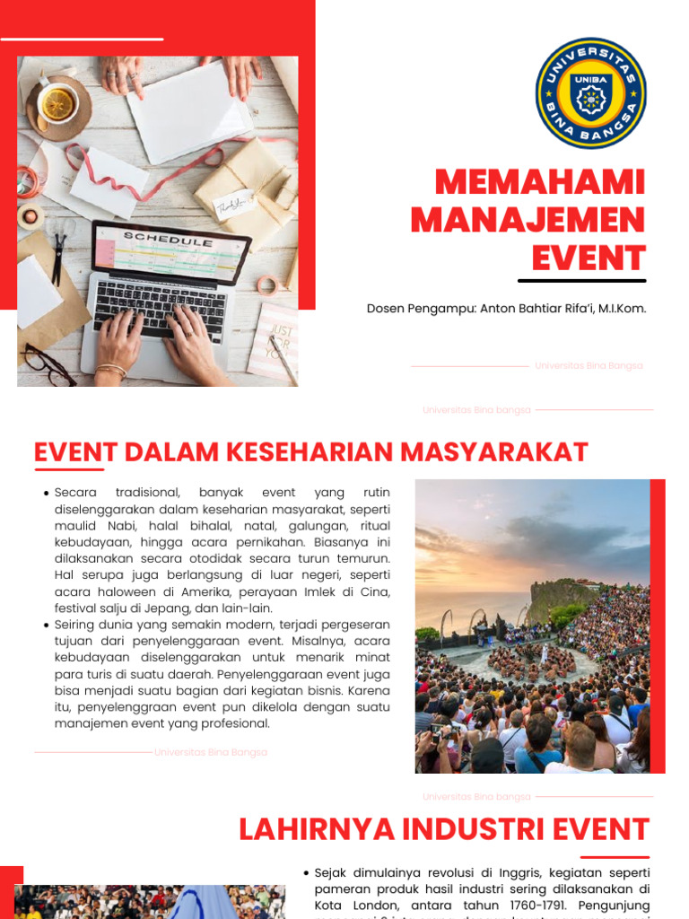 Memahami Manajemen Event Secara Mendalam | PDF | Karier & Perkembangan