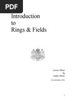 Fields and Rings