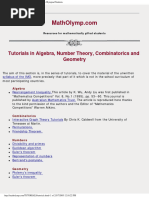 Tutorials in Elementary Mathematics For