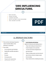 Factors Influencing Agriculture
