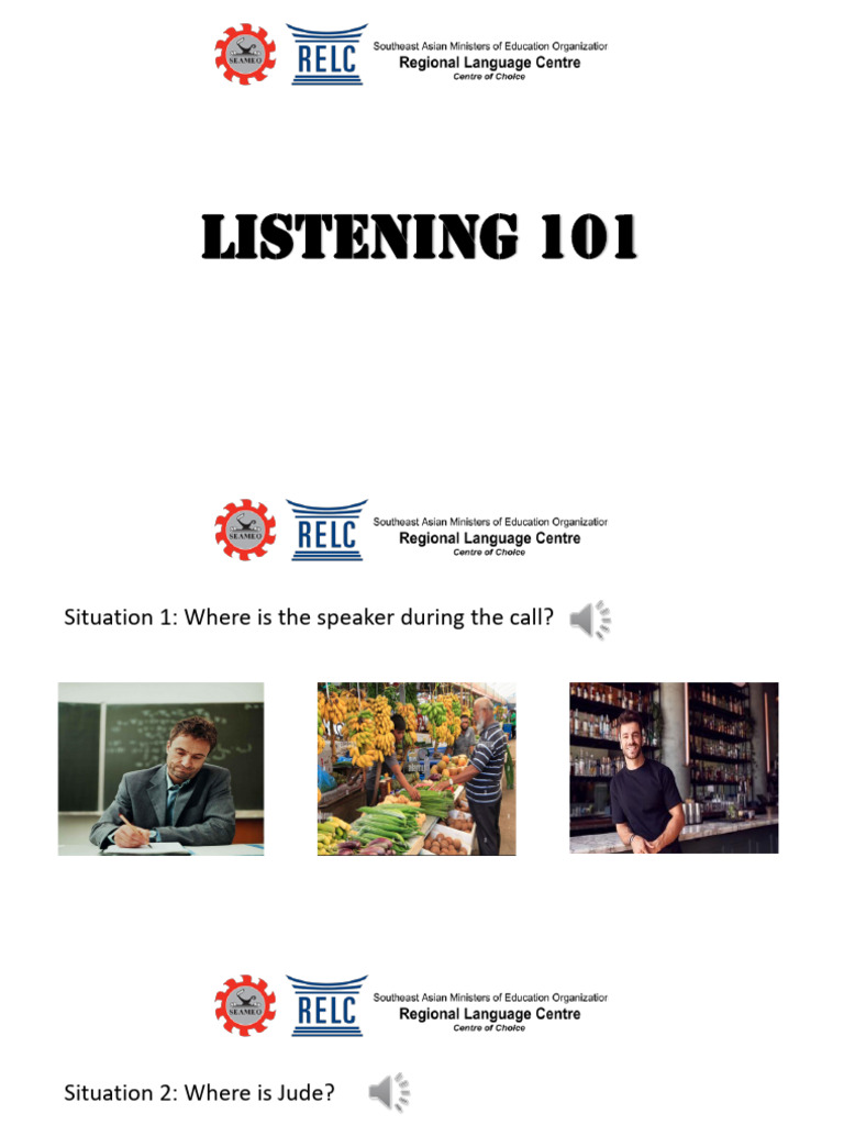 Listening 01 Pdf Reading Comprehension Learning