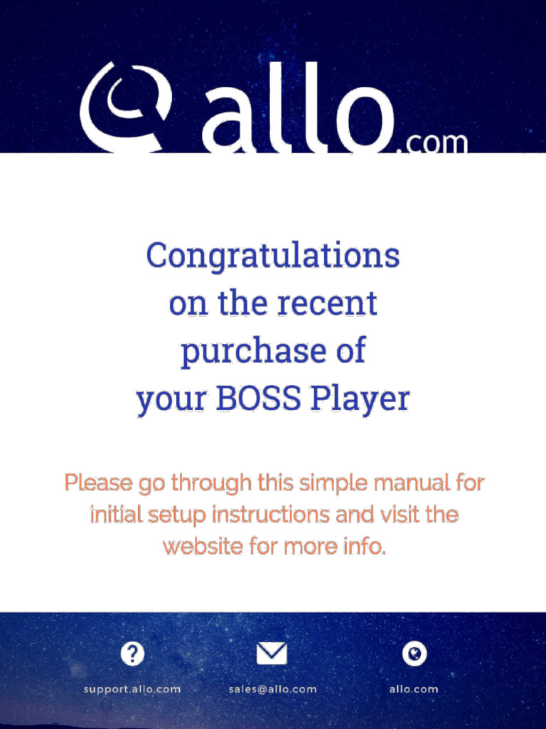 BOSS Info Manual | PDF