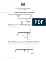 Tutorial Sheet On Forces, Density and Pressure