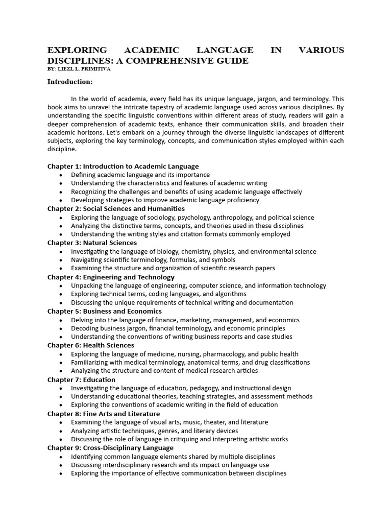 Eapp Exploring Academic Language In Various Disciplines Pdf Science