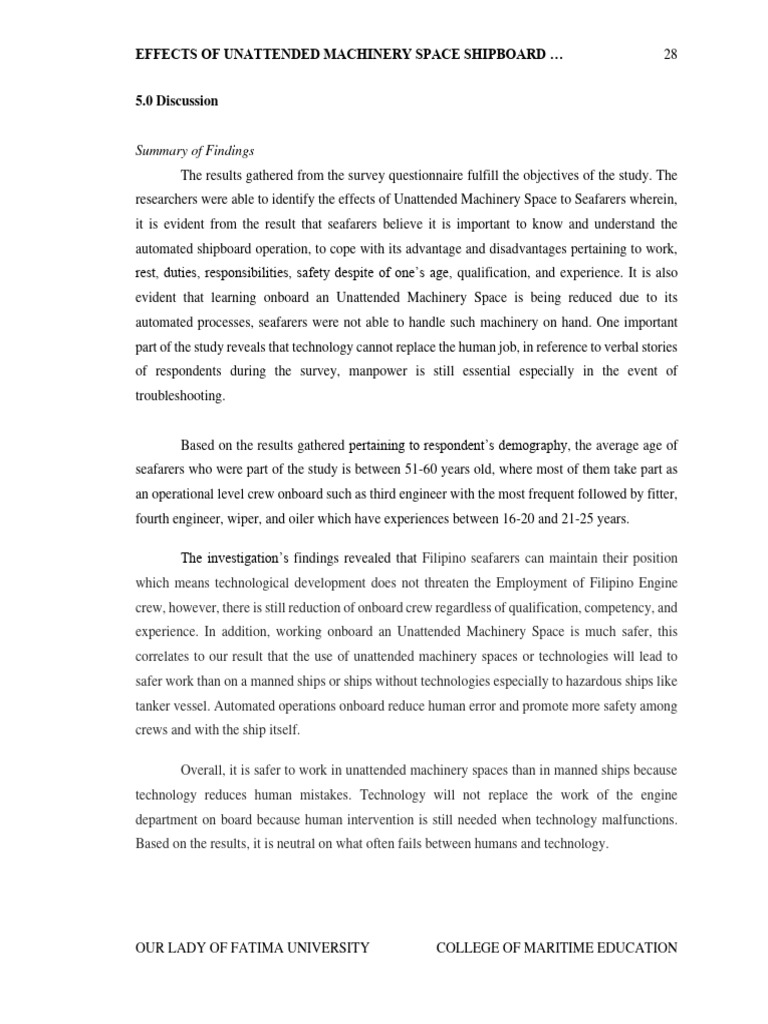 FINALS Chapter 5 Discussion | PDF | Automation | Sailor