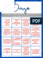 Green Red Bright Christmas Bingo Card