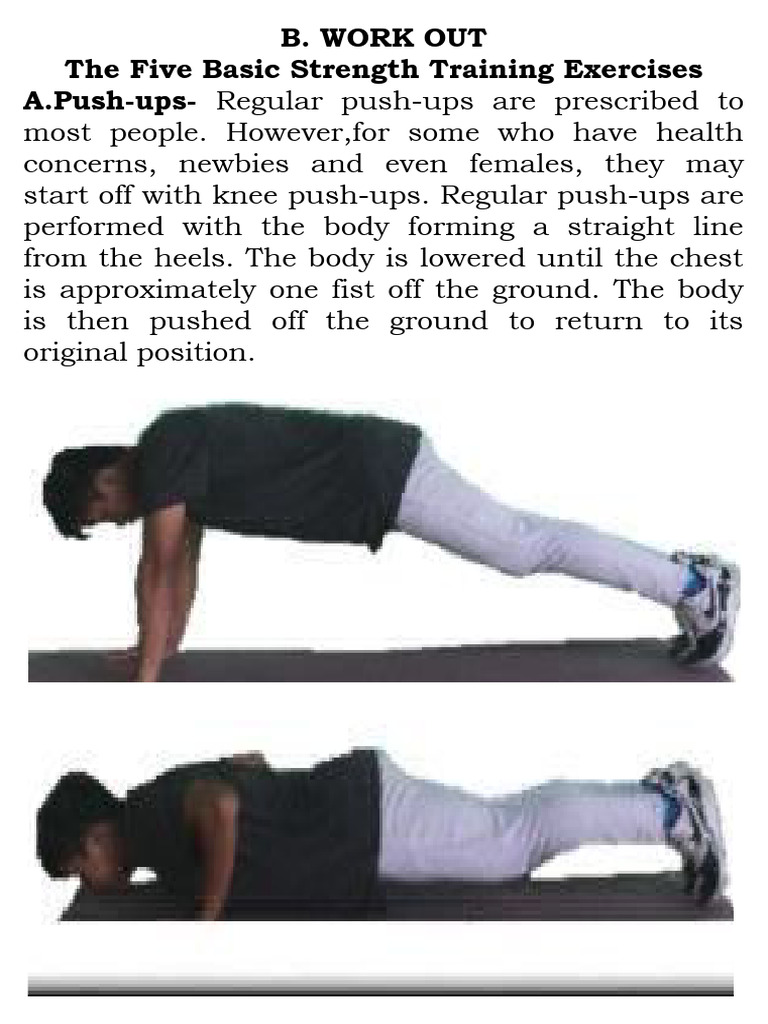 Push-Up Variations for PE Workouts | PDF | Self-Improvement | Wellness