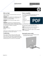 HP ProOne 440 G3 Memory Module Replacement Instructions