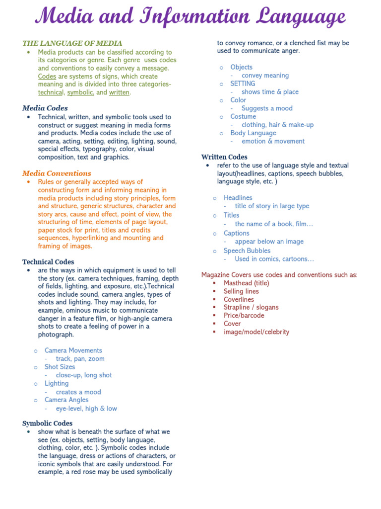 Media and Information Language | PDF | Camera | Page Layout