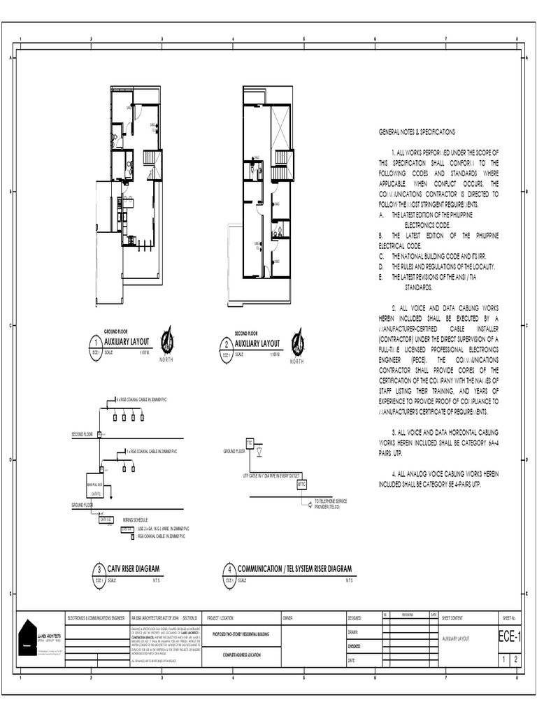 Electronics Cabling Layout Plan | PDF | Information And Communications ...