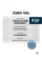 EXAM - FINAL - La Obediencia