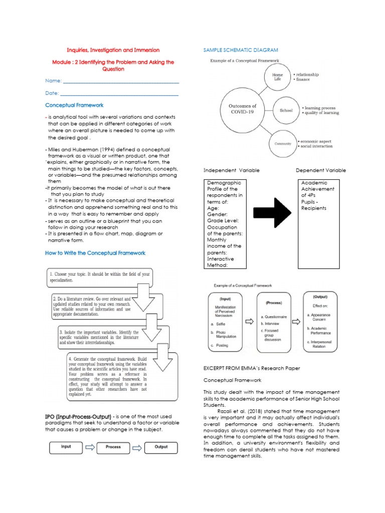 III Q3 MODULE 2 Lesson 3 Conceptual Framework | PDF | Conceptual ...