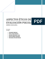 Aspectos Éticos de La Evaluación Psicologica