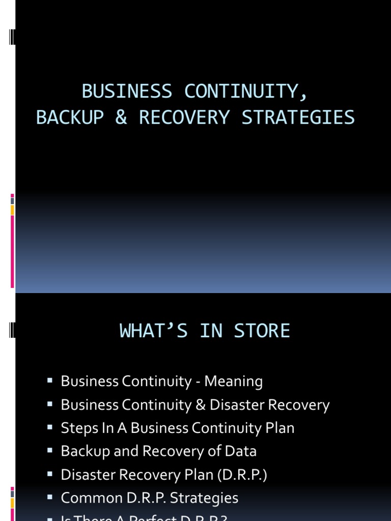 Business Continuity & Disaster Recovery Guide | PDF | Disaster Recovery ...