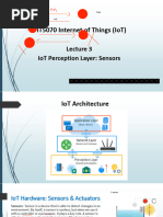 Lec3 - IoT - Perception Layer - Sensors