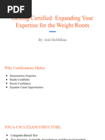 Getting Certified: Expanding Your Expertise For The Weight Room