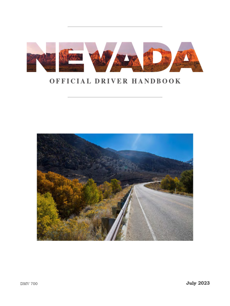 Nevada driver handbook pdf identity document driving under the