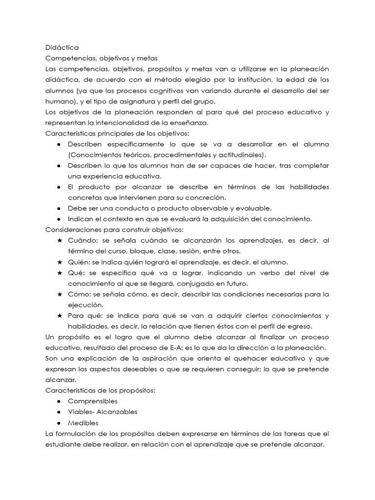 Didactica Apuntes | PDF | Enseñando | Aprendizaje