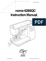 Janome 6260QC Sewing Machine Instruction Manual