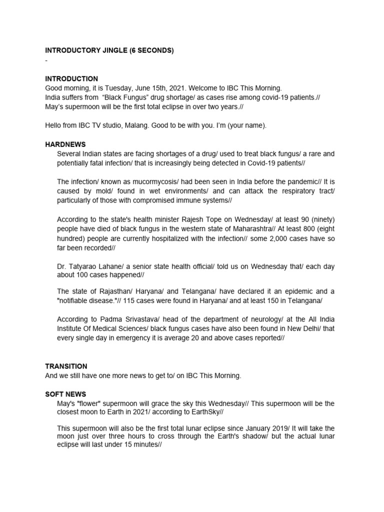 Hard and soft news script pdf moon medical specialties